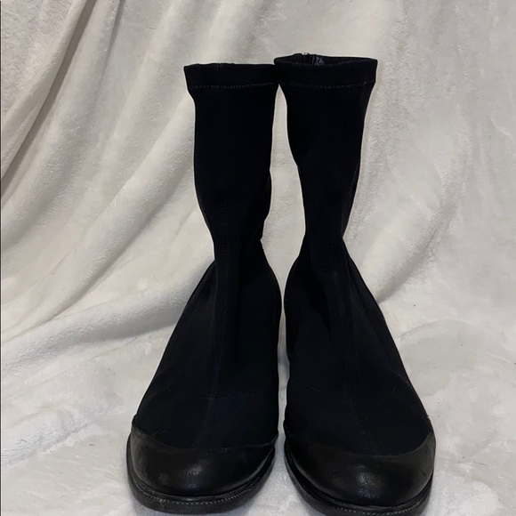 Salvatore Ferragamo Black Leather / Fabric Boots - Picture 3 of 10